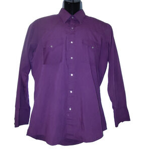 Sheplers Mens Purple Pearl Snap Western Button Down Shirt Size S Bag 3